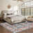 5'x7' Vintage Decorative Area Rug, Polyester, Washed Back, Folding Printed Oriental Traditional Persian Design, Non-Shedding, Easy Care, Ideal Green.-1934647103