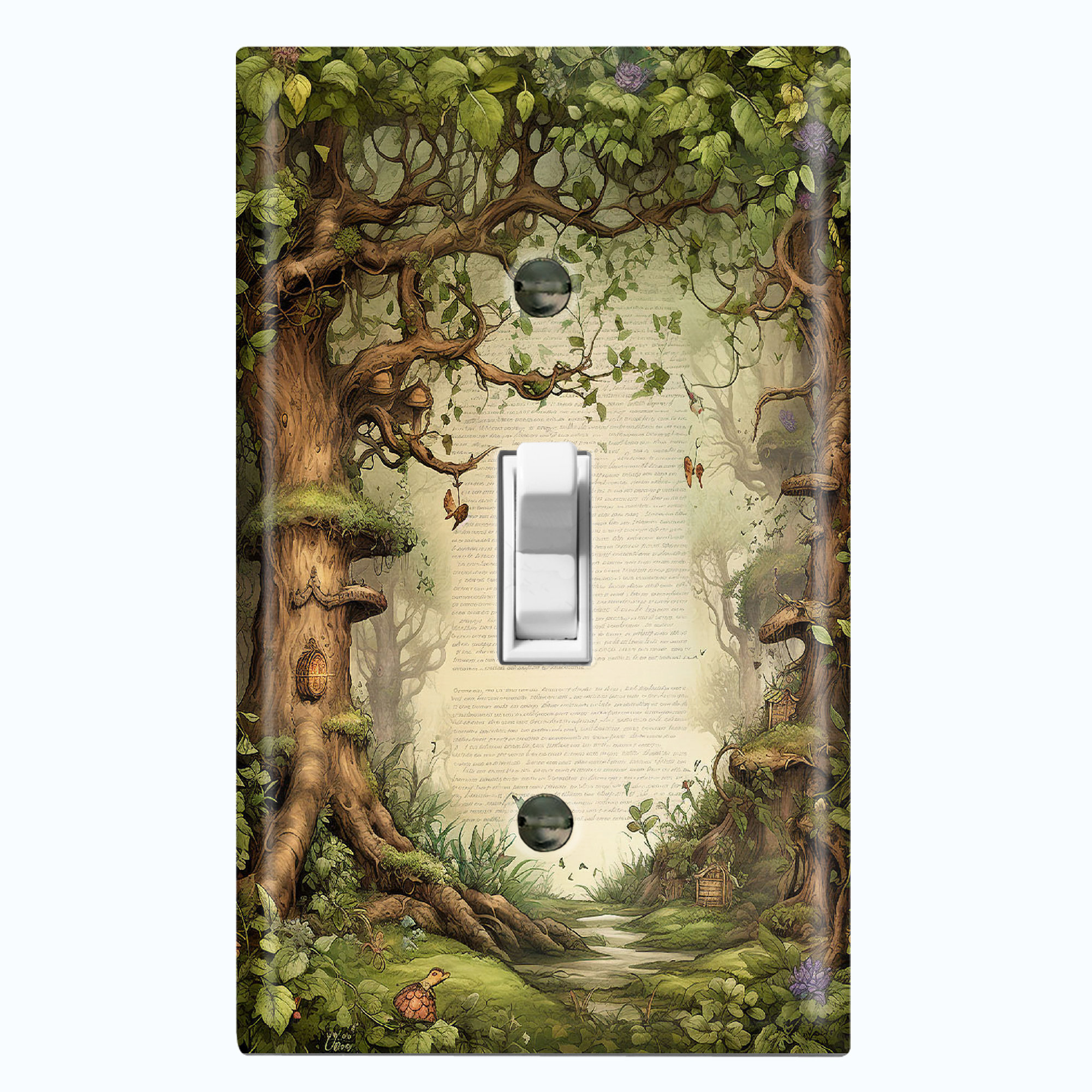WorldAcc Metal Light Switch Plate Outlet Cover (Green Tree Of Life ...
