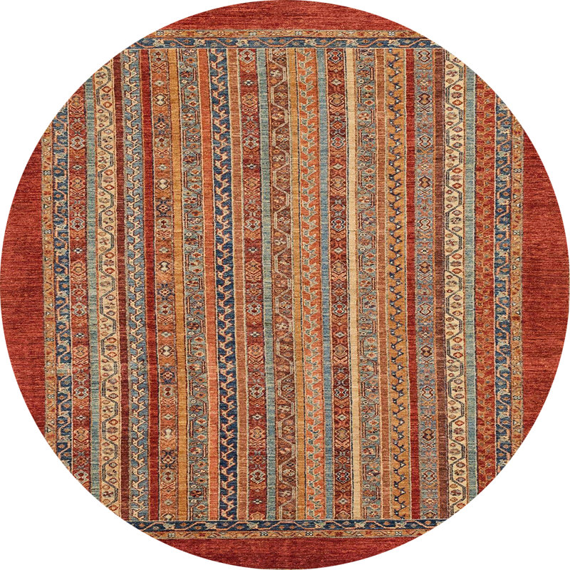 Abstract Indoor Rug, Round 7'
