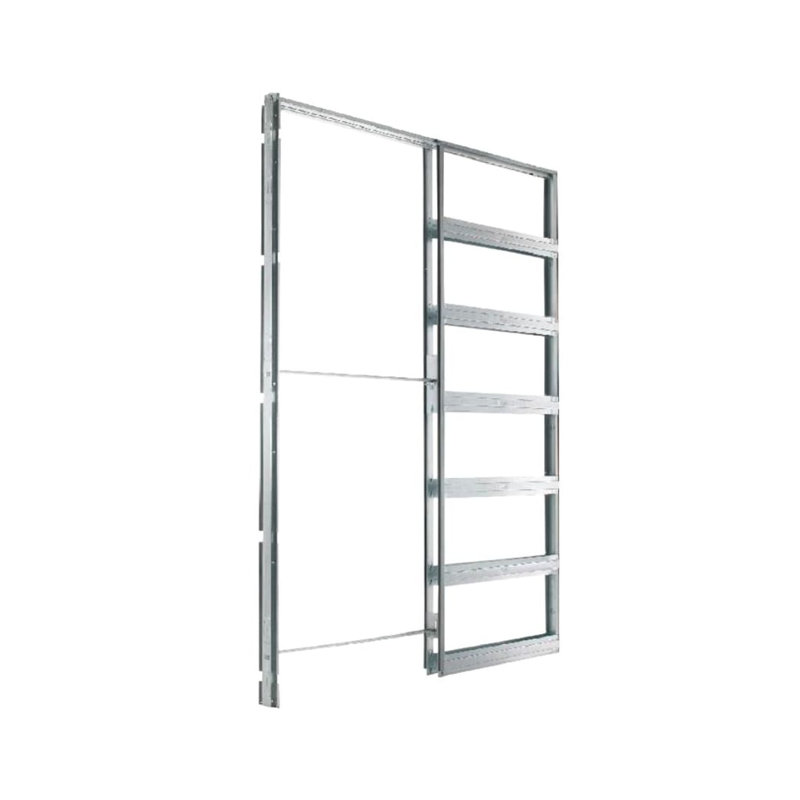 Quincaillerie de porte de poche en acier galvanisé, H 80 po x l 42 po x P 5,5 po