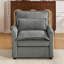 Fauteuil d'appoint rembourré avec coussin double couche et poches de rangement latérales-1179977672