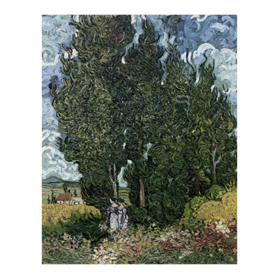 «The cypresses» par Vincent van Gogh - Estampe numérique