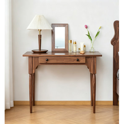 Coiffeuse de style américain en noyer brun pour chambre à coucher