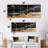 Spatter Explosion Gold Black - Abstract Wall Art Canvas 5 Piece-1230802619
