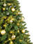 Arbre de Noël avec lumières à DEL blanc chaud - pointes en PVC et aiguilles dures, conception à branches articulées, support en métal robuste - arbre de Noël réaliste-1235187869