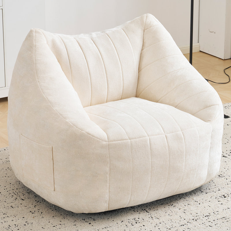 Fauteuil à billes géant pour adultes, Chenille ivoire