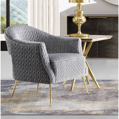 Fauteuil de 29,1 po en velours Noho