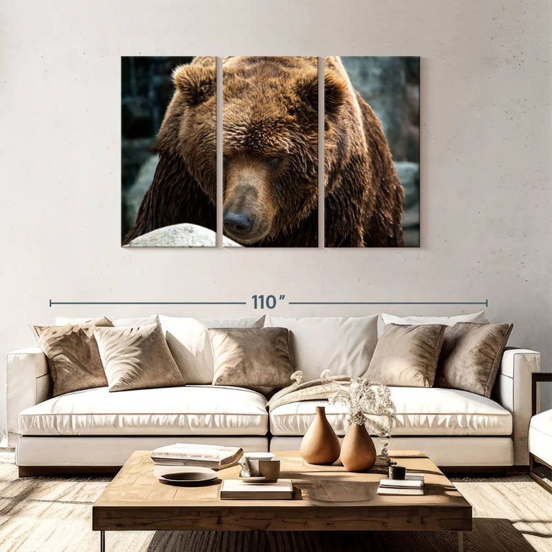 Brampt Kamchatka Brown Bear, 48" H x 74" W
