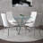 4 - Person Glass Top Three Leg Dining Set-1722786245-1722786242