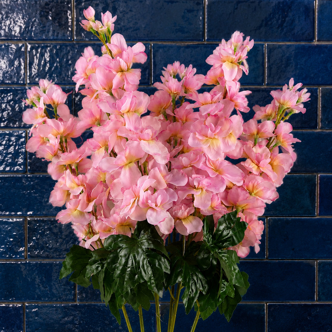 Pack of 6 x 75cm Pink Delphinium Stem
