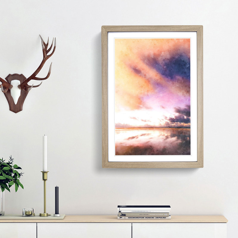 Clouds over Alabama - Picture Frame Painting Print, Oak Framed, 33cm H x 24cm W x 2cm D
