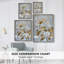 Reproduction encadrée FLORAL Series CCLV - bois massif-760558121