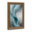 Tableau abstrait tourbillon bleu sarcelle et or sur toile-1345734177
