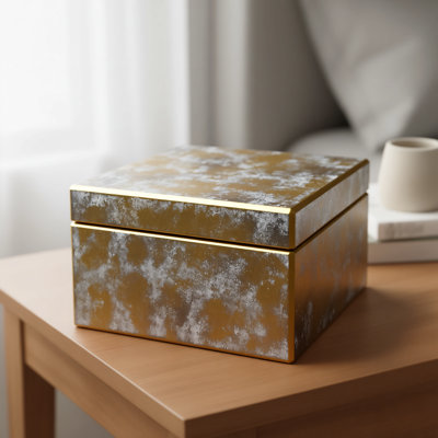 Decorative Reverse Painted Mirror Box