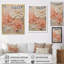 Fleurs beiges et roses en harmonie - Fleurs, art mural-97037366-97037367