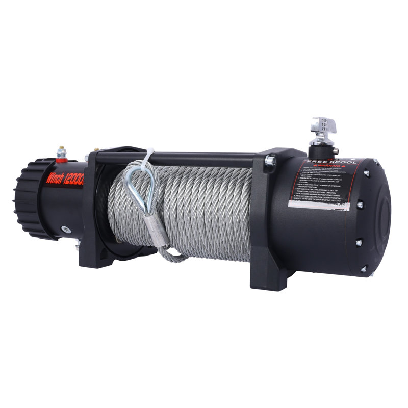 Treuil électrique 12V 12 000 lb avec câble en acier pour la récupération et le remorquage hors route