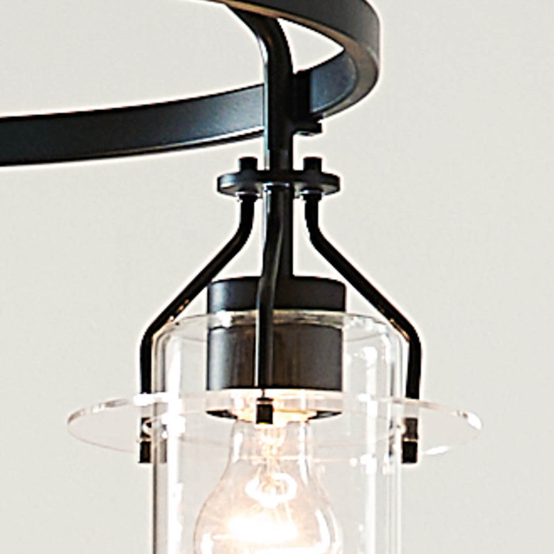 Luminaire suspendu Everett 3Lt, Noir