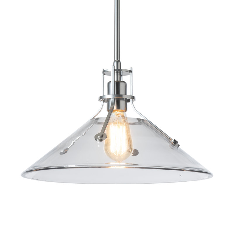 Henry 1 - Light Single Cone Pendant, Bronze, Clear, 56.3'' H X 14.4'' W X 14.4'' D