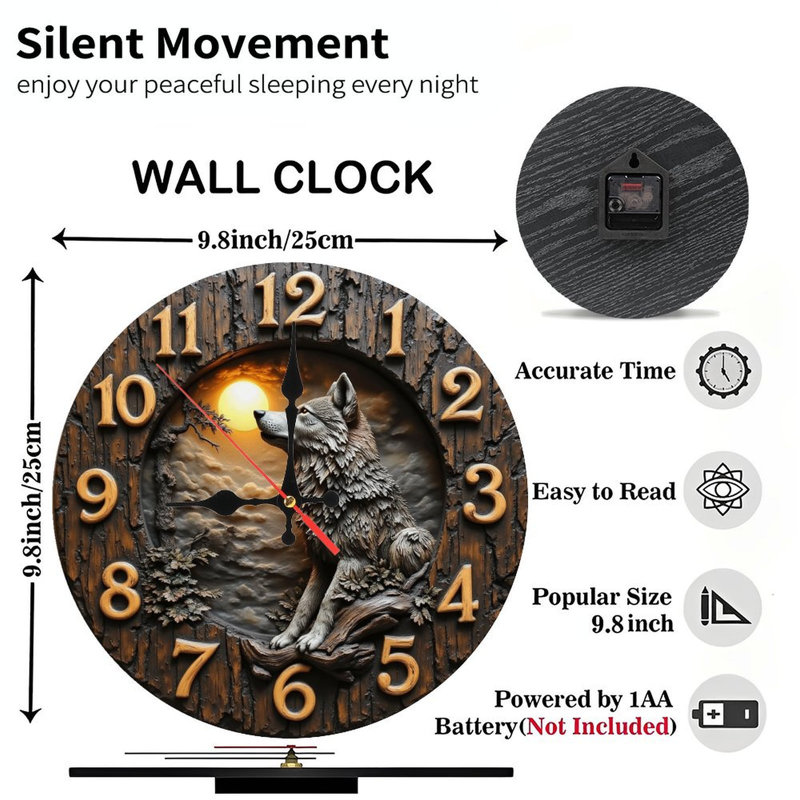 Horloge murale papillon