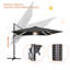 Deaundra 120'' Lighted Cantilever Umbrella-703317656