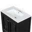 Meuble-lavabo 30 po avec lavabo, deux portes avec tablette, charnières de porte à fermeture en douceur, style rétro, noir-291866273