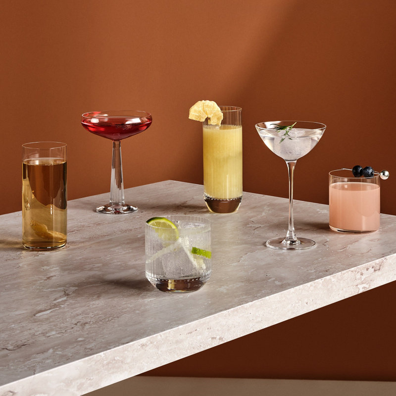 Finesse Set of 4 Crystal High Ball Glasses