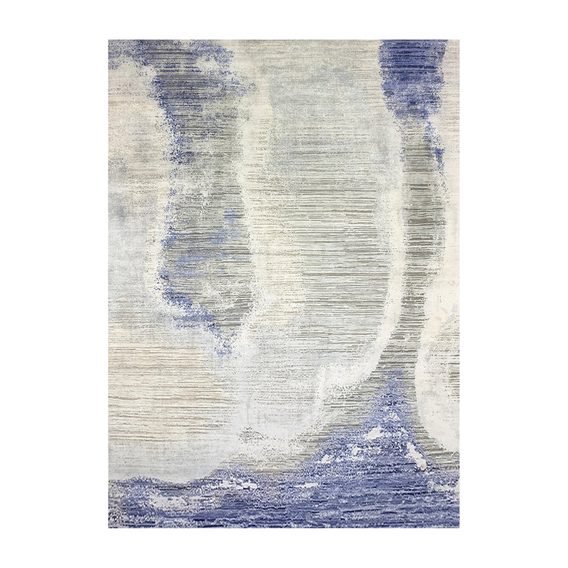 Canterbury Abstract Area Rug in Blue, Rectangle 8' x 10'