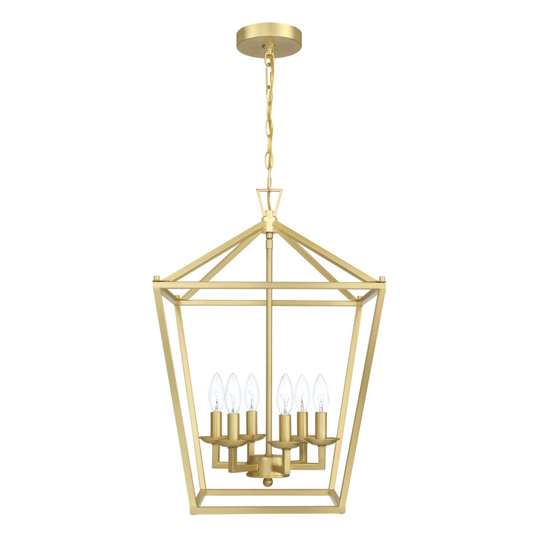 Gurjit 6 - Light Dimmable Lantern Geometric Chandelier