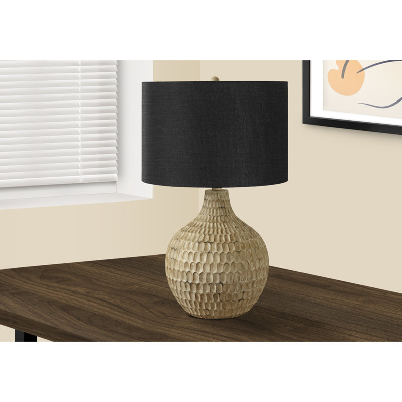 Contemporary Resin Table Lamp with Shade
