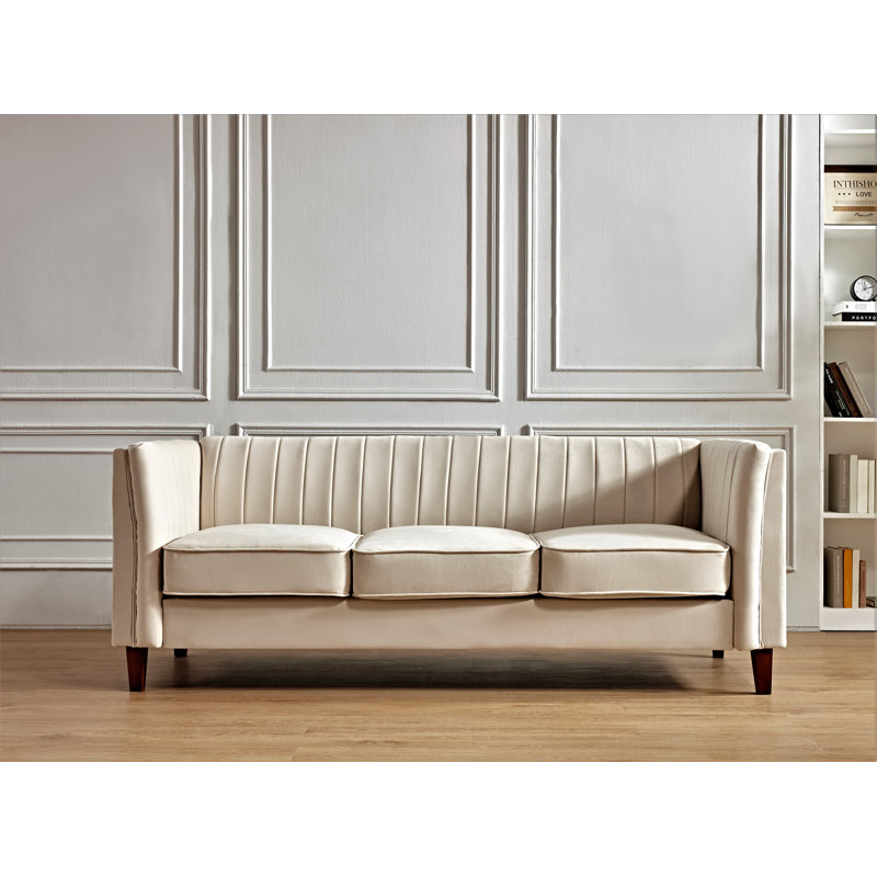 Canapé Alicia, Velours beige