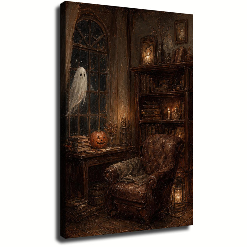 Art mural sur toile Lonely Ghost In Spooky, 24x32in