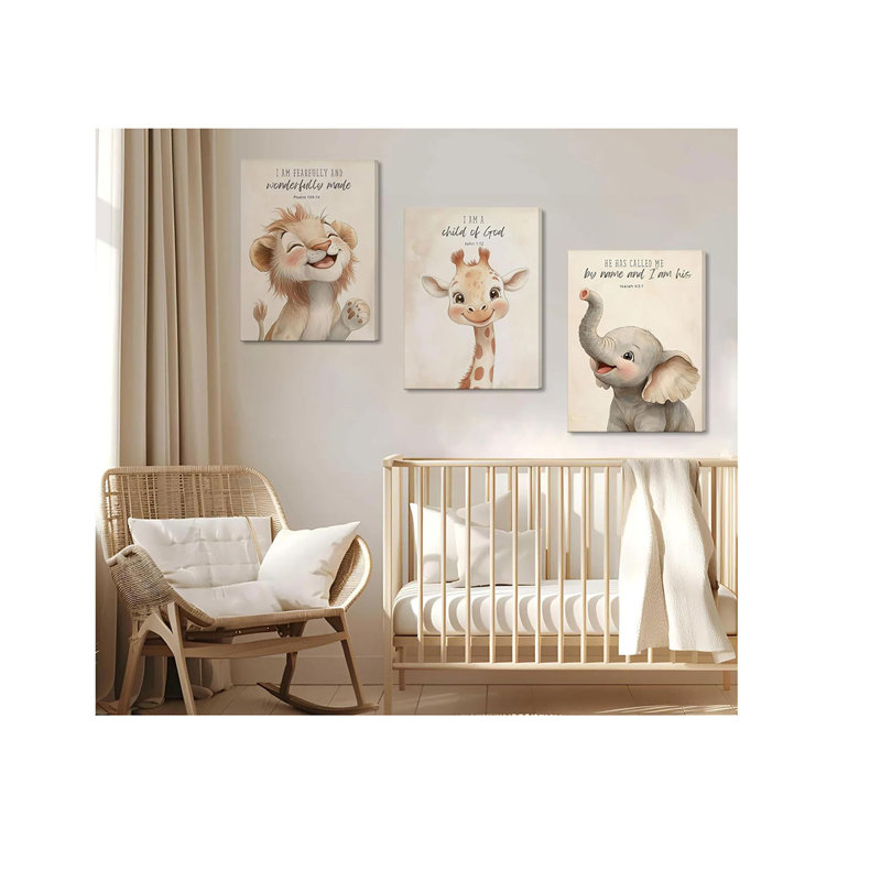 Animals 3 - Piece, 60 cm H x 120 cm W