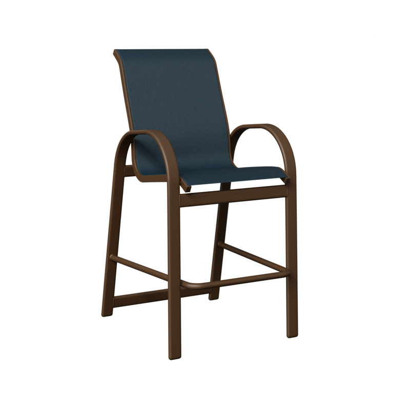 Fauteuil de bar berlinois Mesquite Berlin, Filon de bois mesquite, Marine