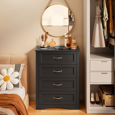 Commode ergonomique en bois pour chambre à coucher avec 4 ou 5 tiroirs ergica