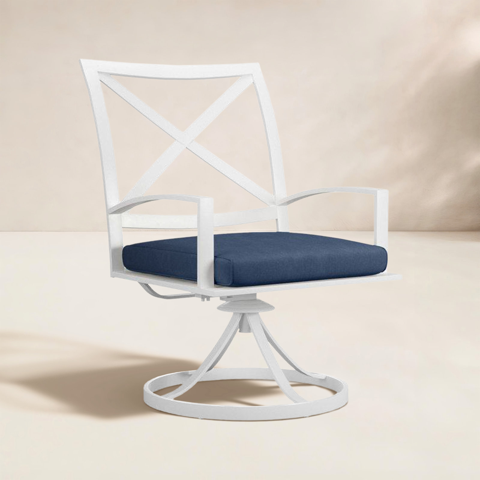 Bristol Premium All-Weather Wicker Outdoor Dining Armchair with Sunbrella® Cushion, Spectrum Indigo Sunbrella®