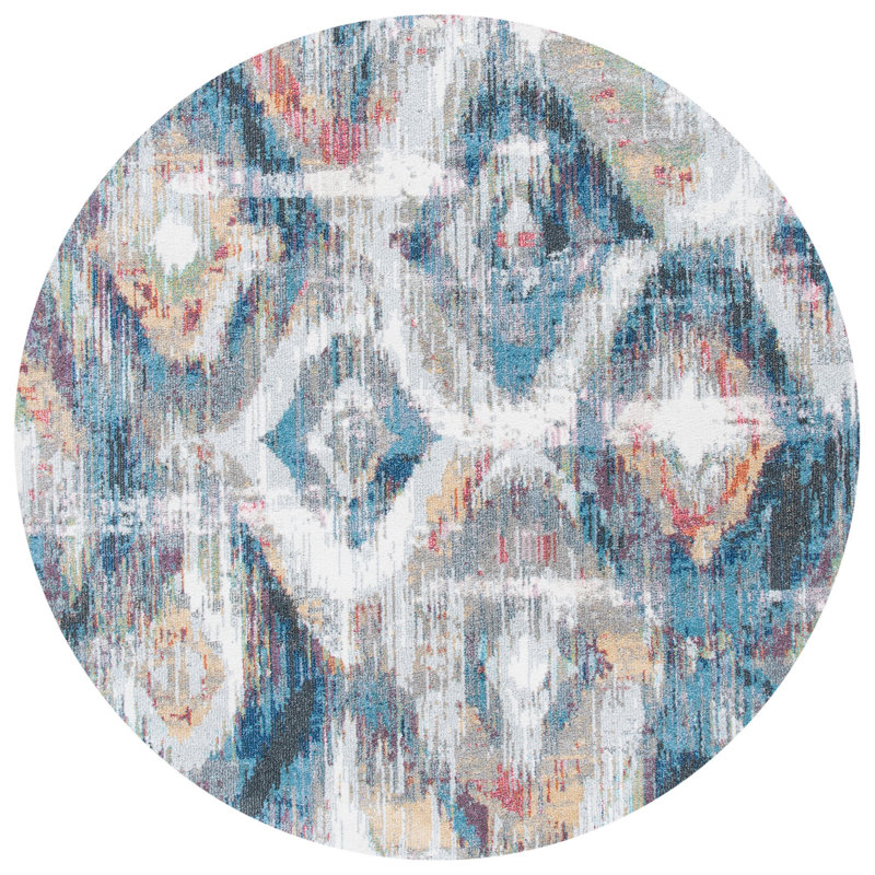 Kalamazoo Phoenix Performance Geometric Rug, Round 6'7"