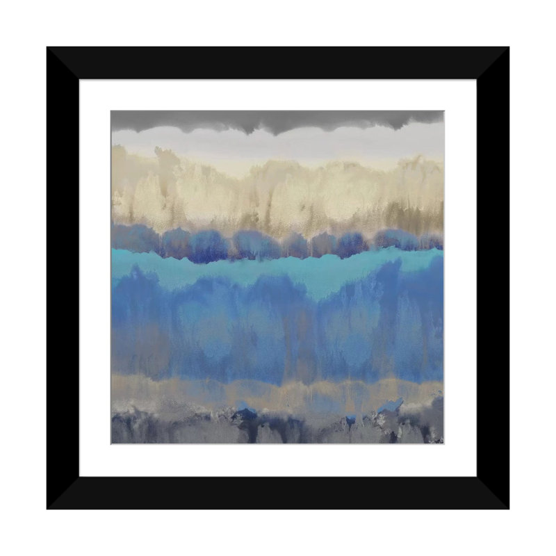 « ii », reproduction d’art sur toile tendue Murmur, H 16 po x l 16 po x P 1 po, Papier d'art encadré noir, Blanc