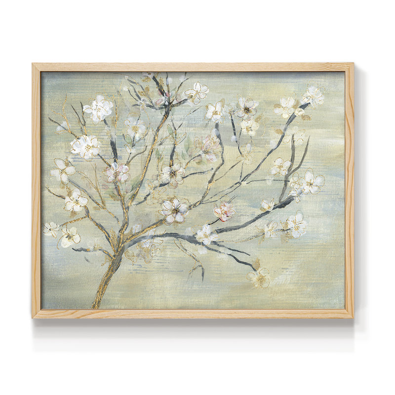 «Blossoms & Spring Rain», impression encadrée, Naturel, H 11 po x l 14 po