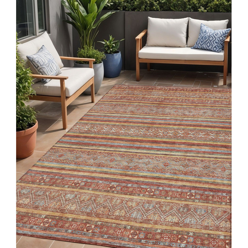 Tapis intérieur / extérieur lavable 5 pi x 8 pi Southwestern