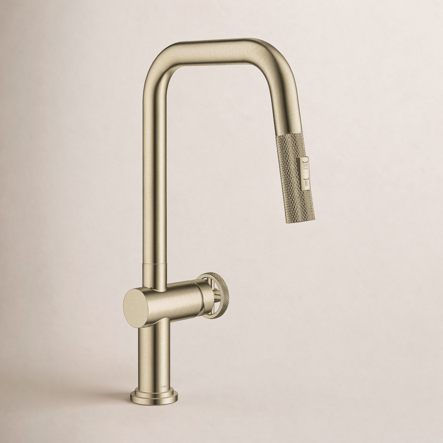 Urbix Industrial Pull-Down Kitchen Faucet, Brushed Gold