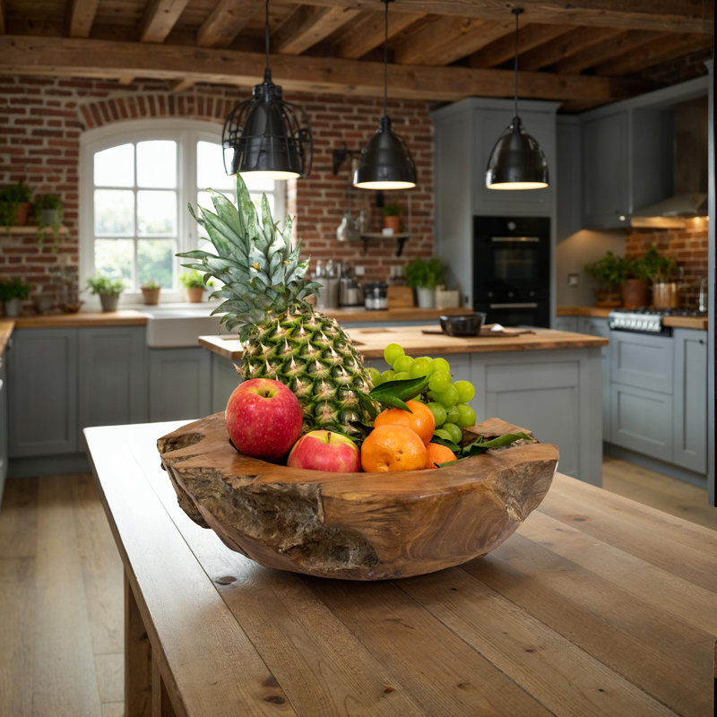 Alpen Home Burruss Teak Fruit Bowl