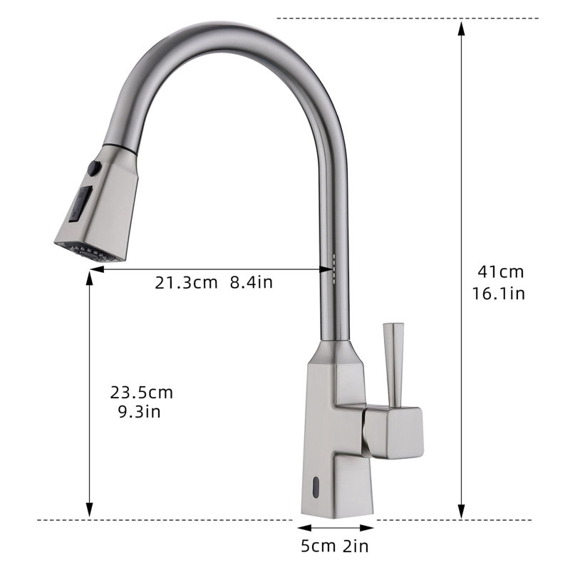 AWZTOO Touchless Kitchen Faucet, Brushed Nickel