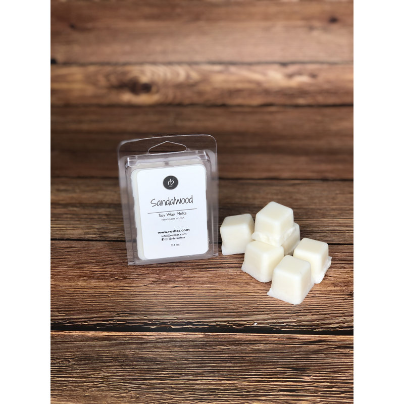 Cire de santal fondant à la cire de soja - fondant propre, parfum sans flamme pour la maison - coulé à la main, durable, fabriqué aux États-Unis
