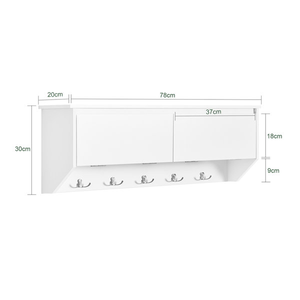 Mawahib Steel 5 - Hook Wall Mounted Coat Rack Ebern Designs