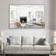 Miroir pleine grandeur surdimensionné en aluminium noir, 72 po x 48 po, idéal pour la salle de bain et le vestiaire, avec cadre mural pour accessoires, corps, plusieurs pièces d'application, haute qualité-62228436-62228438