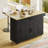 47.2" W Rolling Kitchen Island With Drawer And Cabinets, Kitchen Cart With Drop Leaf, Lockable Wheels And Towel Rack, Island For Kitchen, Dining Room-123031947