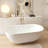 59" Freestanding Soaking Bathtub Solid Surface Soaking Tubs