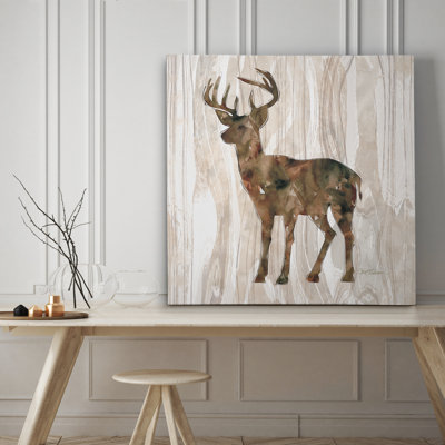 « pin forest cerf », impression sur toile