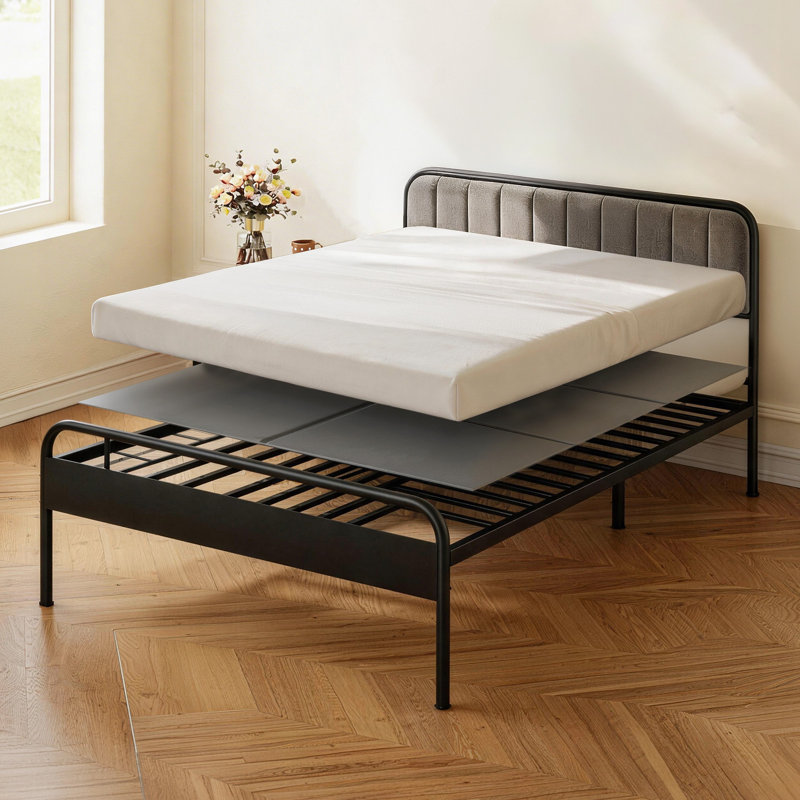 Bunkie Board, Full Size 75.6 x 54.3 in, Foldable Bed Board Under Mattress with Hook-and-Loop Straps, PP Core with 600D Oxford Fabric, Anti-Sag for Metal Frames, Bunk Beds, and Sleeper Sofas