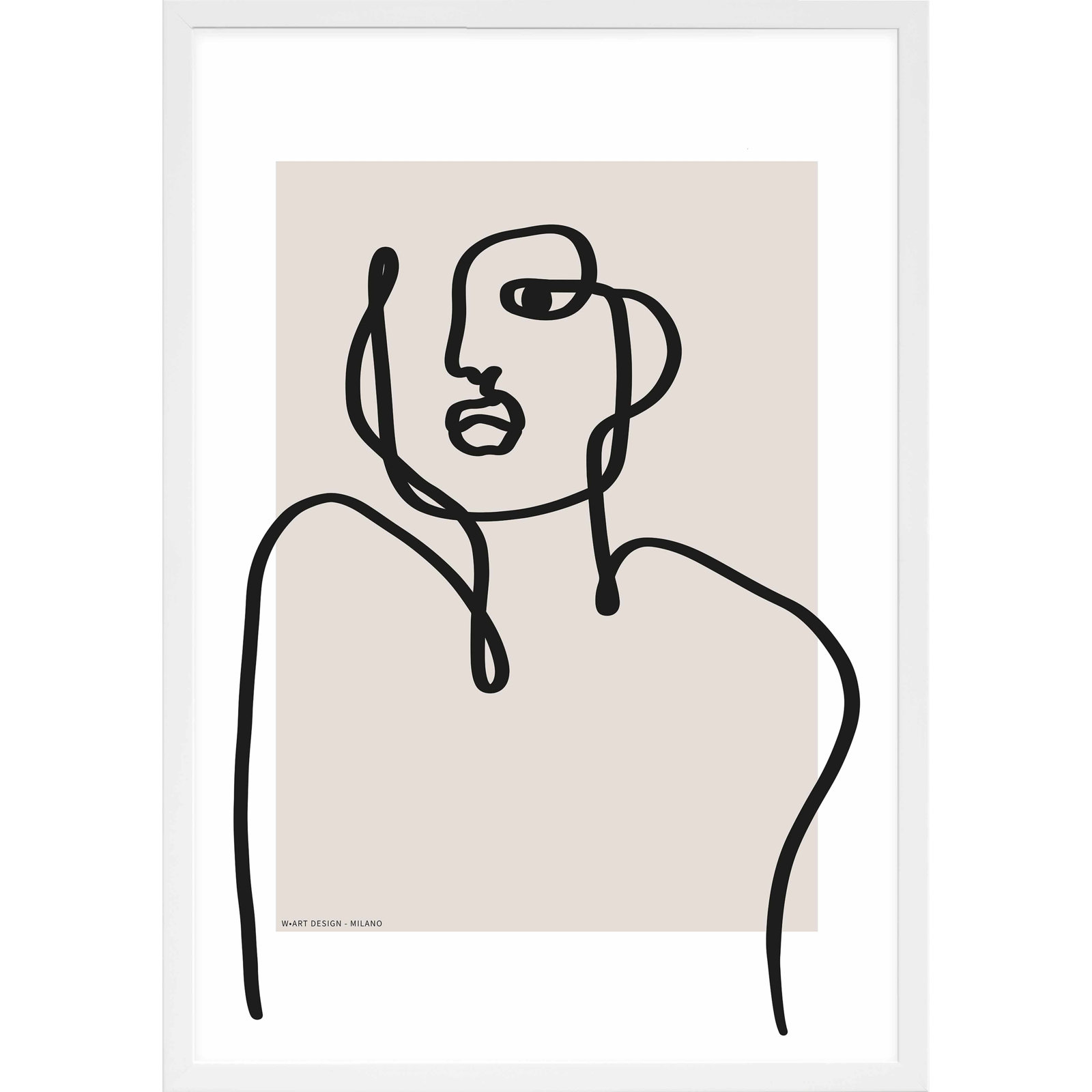 Romina Gadler "Figure and Form 1" Print, 30" H x 21" W x 1.25" D, White Framed Paper